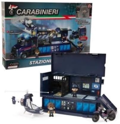 Giochi Preziosi Carabinieri - Carabinieri Truck, Operational Station Inside Motorcycle and Carabinieri Helicopter with 2 Characters of 7 cm Included, Rich in Accessories, Ages 4 and Up