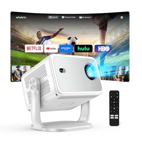Image of 【Officially-Licensed APP & 4k Support】Smart Projector with 5G WiFi and Bluetooth with Auto Focus & Keystone, Native 1080P Outdoor Movie Projector Bedroom/Home/Celling