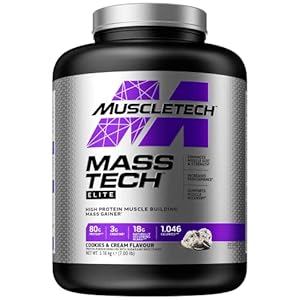 Muscletech Mass Tech, wetenschappelijk superieure formule voor gewichtstoename, koekjes en room, 3,18 kg