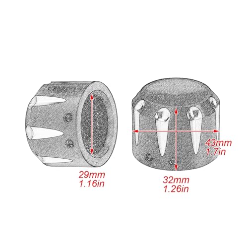 Embellecedor de eje delantero negro compatible con Touring desde 08 4