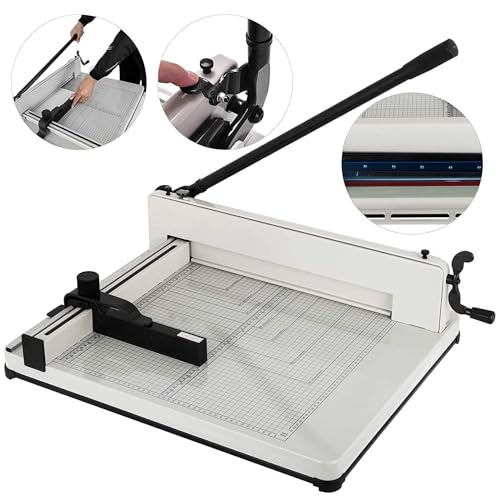 Hellaro A3/17 Inch Heavy Duty Guillotine Paper Trimmer Rim Cutter A3+ Size Commercial Metal Base with Large Capacity of 400 Sheets for Home, Office(Multicolor) (Model-2)