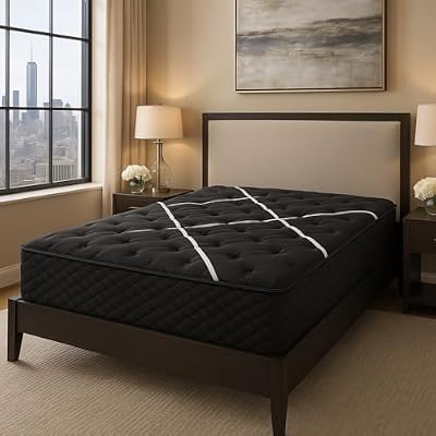 Hybrid Cooling Gel Memory Foam Mattress with Individually Wrapped Coils, Queen Size Mattress for Supportive Sleep, Full Mattress with Phase Change Technology,A4