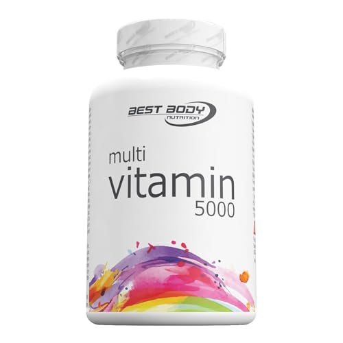 Best Body Nutrition Multi 5000 Kapseln – Multivitamin Tabletten 100 Stück/Dose – Vitamin B1, B2, B6, B12, C, E, Niacin, Folsäure, Biotin – Unterstützt Immunsystem – kann bei Müdigkeit unterstützen