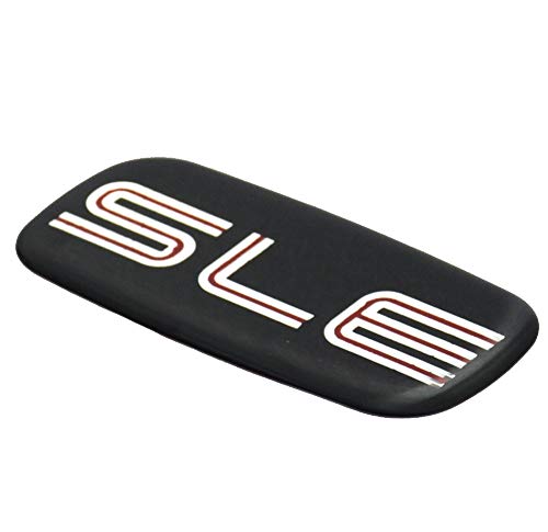 Image of 2Pcs SLE Cab Emblems 3D Badge Logo Nameplate Sticker Roof Pillar Replacement for SLE 15036134 Pickup Truck SUV (Silver /Black)