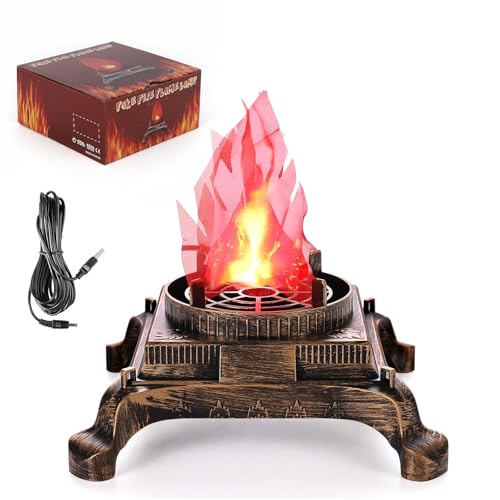 LiveGo 3D LED Fake Fire Flames Effect Light, 110V LED Artificial Fire Flame Light, Realistic Flickering Flame...