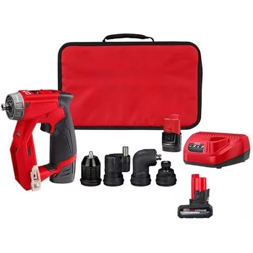 For Milwaukee 2505-22-48-11-2450 M12 FUEL 12V Lithium-Ion Brushless Cordless 4-in-1 Installation 3/8 in. Drill Driver Kit w/XC High Output 5.0Ah Battery