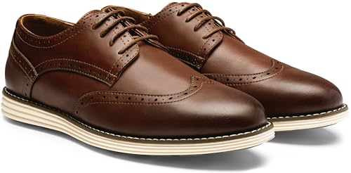 Vostey Mens Casual Dress Shoes Wingtip Oxford Shoes Business Dress Dress Shoes for Men3