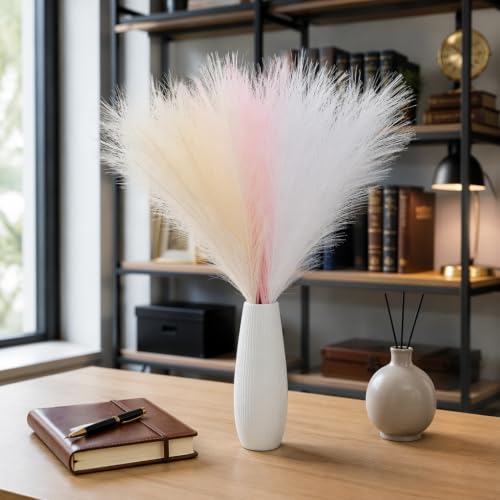 Artificial Pampas Grass Decor,21.7" Fluffy Faux Pampas,30Pcs Bohemian Style