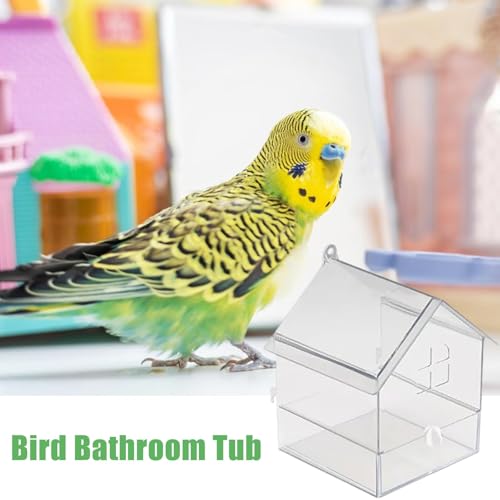 Bain d'oiseaux pour cage accessoire acrylique grand format L - 4