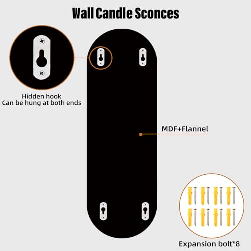 Wall Candle Sconces Set of 2, Crystal Crush Diamond Silver Wall Candle Holder, Glass Candle Holder Decorations for Home Decor, Bathroom, Dining Room & Bedroom (Circle, Silver Diamond)