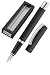 Produktbild ONLINE,36603,Füller AA8Vision Black,Füllfederhalter mit klaremDesign, matt gebürstetes Aluminium, Iridium-FederF (fein), Farbe: schwarz, 1 Stück (1er Pack)