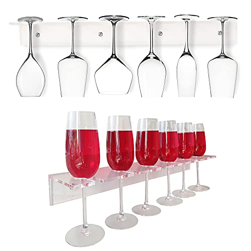 Champagne Wall Holder For Party, Wine Glass Holder Wall Mounted, Wine Glass Rack Wall Mounted, Wall Wine Glass Holder, Champagne Holder Shelf, Acrylic Wine Glass Wall Rack, Under Cabinet Stemware Rack