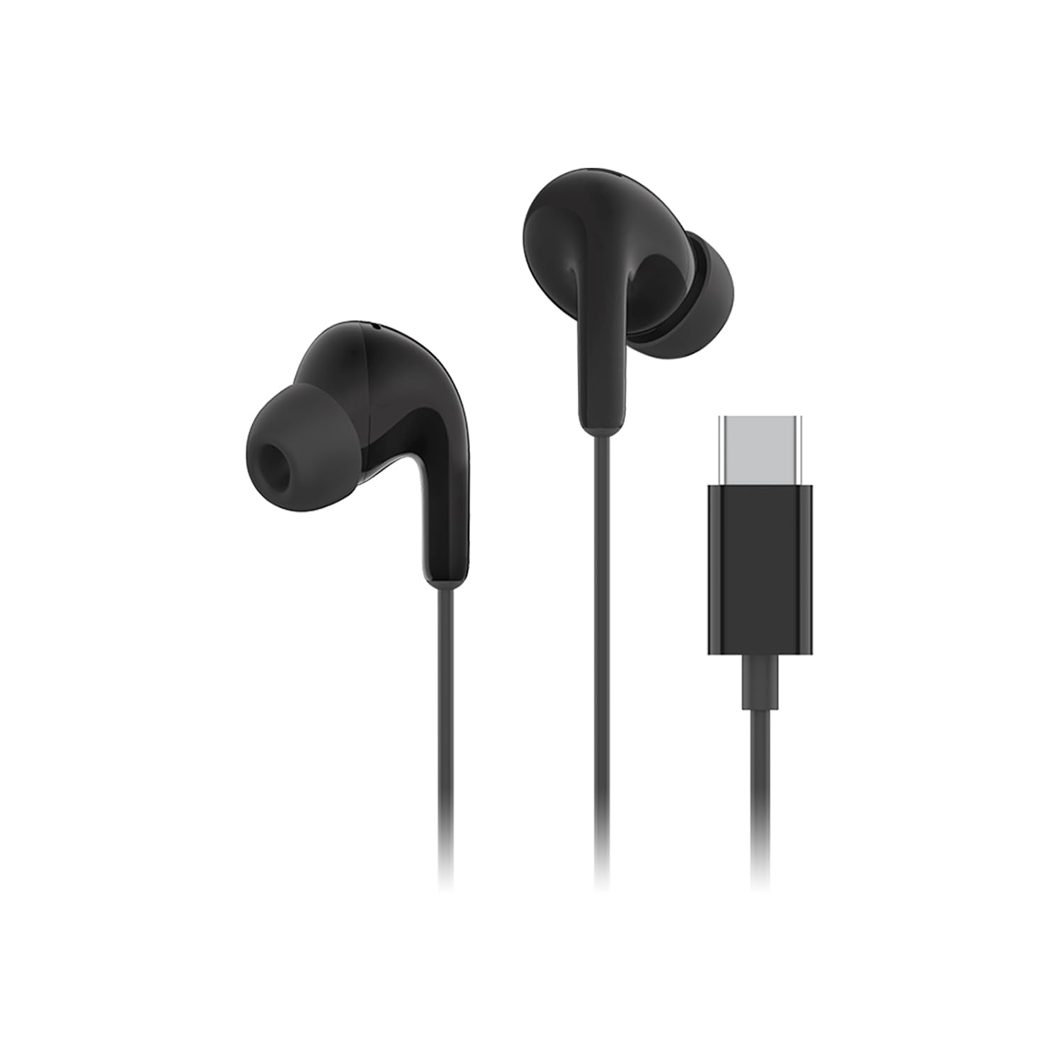 XIAOMI Type-C Earphones sound 12.4mm driver, HD microphone Comfortable feel Ergonomic design Three-button wire control, IP54 - Black
