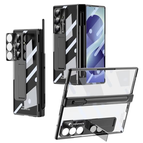 Galaxy Z Fold8 Ultra �p �P�[�X ���� �K���X�t�B������̌^ �X�^���h �^�b�`�y���t�� �X�g���b�v�z�[�� �t���J�o�[ �J�����ی� | �M�����N�V�[ Z Fold8 Ultra �N���A�P�[�X �����K���X��̌^ �S�ʃJ�o�[ �X�g���b�v�z�[��