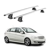 OMAC Barres de Toit transversales en Aluminium pour Mercedes Classe B W245 2005 2011 – TÜV/DIN 75302:2019 – Antivol Inclus – Charge Max 75 kg – 2 Barres – Gris