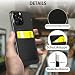 MyGadget 1 Fach Handy Kartenhalter zum aufkleben - RFID Blocking - Haftendes Kartenfach, Kartenhülle, Karten Halterung - Geldbörse Smartphone Etui Schwarz