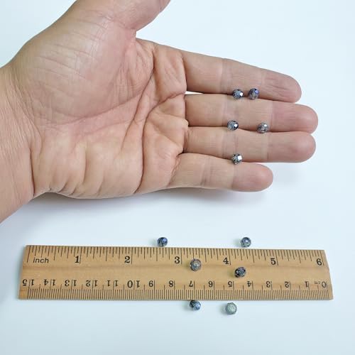 Image of 6mm Rondelle Clear Blue Glass Beads for Jewelry Making 720pcs Faceted Briolette Shape Crytal Spacer Beads for Bracelet Necklace, bz-wholesale-6mm-Clear Blue-n