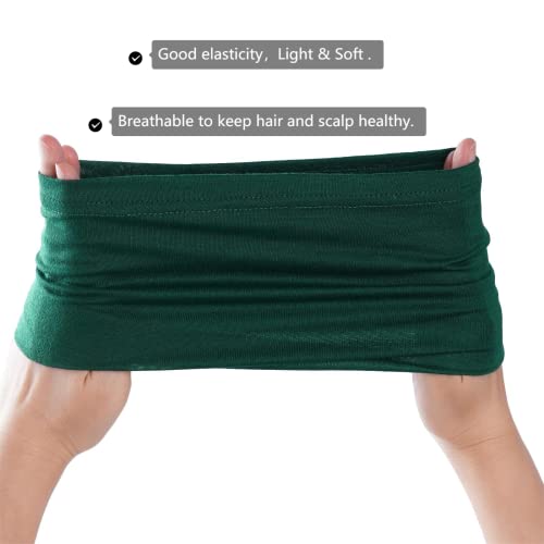 Sucrain 6 Pcs Tube Dreadlock Cap Elastic Wide Headband Braids Tube Sock Cap Unisex Spandex Satin Head Wrap Dreadlocks Accessories #TOP5