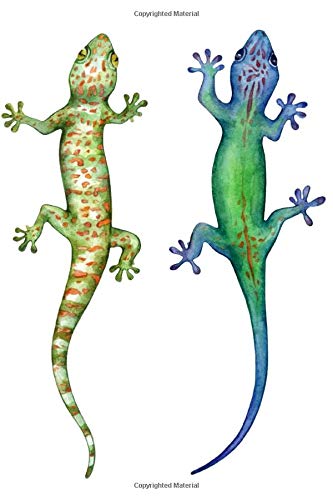 Notebook: for gecko and lizard lovers, blue and green