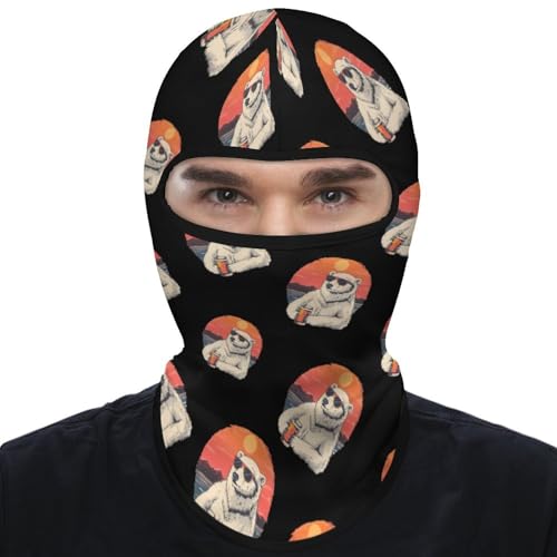 Polar Bear Beer Neck Gaiter Face Mask Sun Cooling Scarf