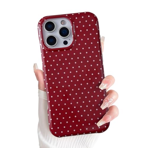 Coque iPhone 15 MagSafe mince motif mignon pois housse femmes