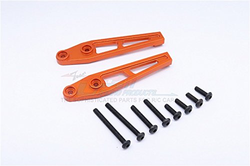 GPM for Vaterra K5 Blazer Ascender Upgrade Parts Aluminum Rear Bumper Mount - 2Pcs Set Orange