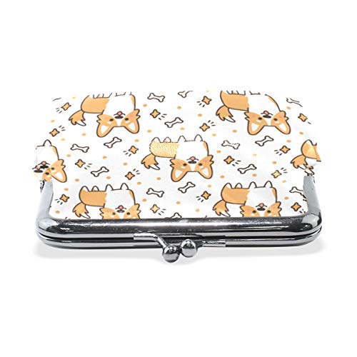 Zzaeo Cute Dog Breed Welsh Corgi Coin Purse For Women And Girls Coin Pouch With Kiss-Lock Buckle Cute Money Bag Retro Change Holder Small Coin Wallet Cards Holder #TOP1