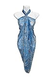SCARF_TRADINGINC® Floral Dragonfly Bird Pareo Sarong Swimsuite Cover-up