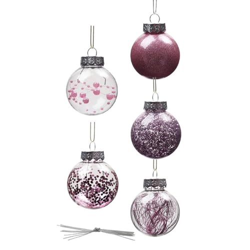 Boules de Noël roses incassables pour décorer sans risque de casse