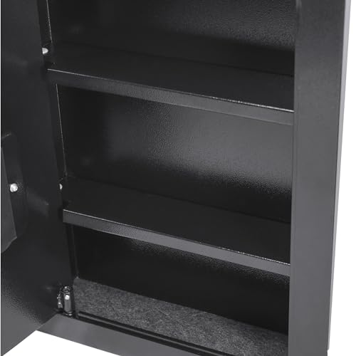 Barska Biometric Fingerprint Wall Safe with Adjustable Shelves – Steel Security Safe with Pry-Resistant Deadbolts, Mountable for Home, Office, and Business Use thumbnail 7