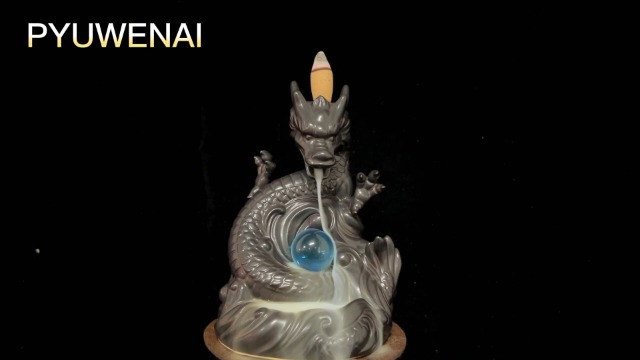 Amazon｜PYUWENAI 香炉 逆流香炉 龍 お香立て 線香立て 逆流香バーナー