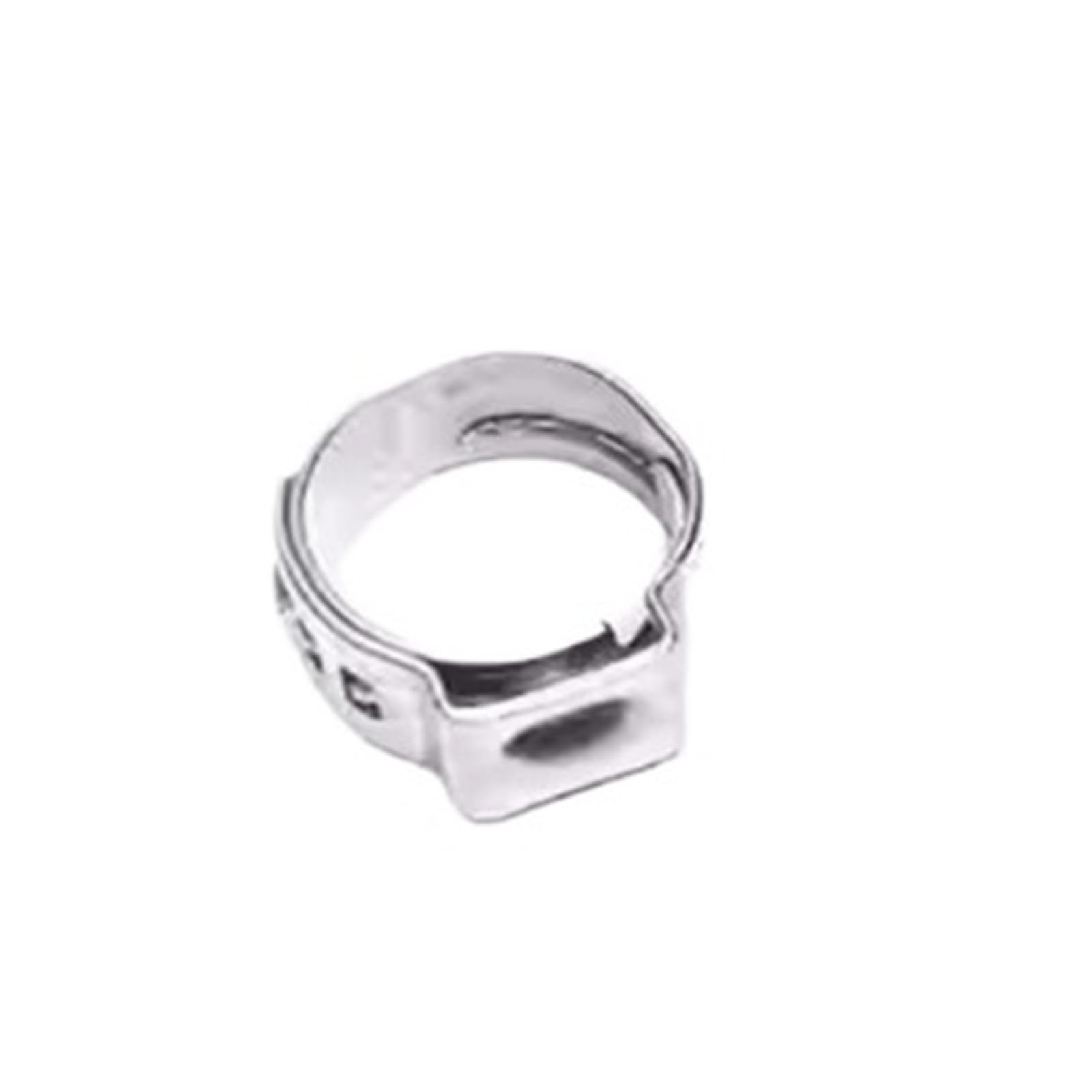 Hqycl One Color 100Pcs 5.3Mm To 30Mm Hose Clamps Single Ear Stepless 304 Stainless Steel Hose Clamps Cinch Clamps Rings For Sealing(6.8-8.0Mm 100Pcs)