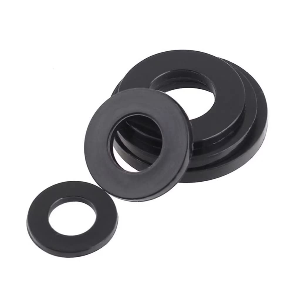 FEEIMOL Black Plastic Flat Washers Nylon Washer M6x20x2.0mm (20 pcs)