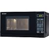 Sharp R242BKW Solo-magnetron, 20 liter, 800 W, 5 vermogensniveaus, 8 automatische programma’s, gewicht en tijdgestuurd ontdooien, kinderbeveiliging, energiebesparende modus, glazen draaiplateau (25,5 cm), zwart