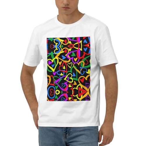 T-shirt arc-en-ciel Gay Pride homme en coton stretch à manches courtes