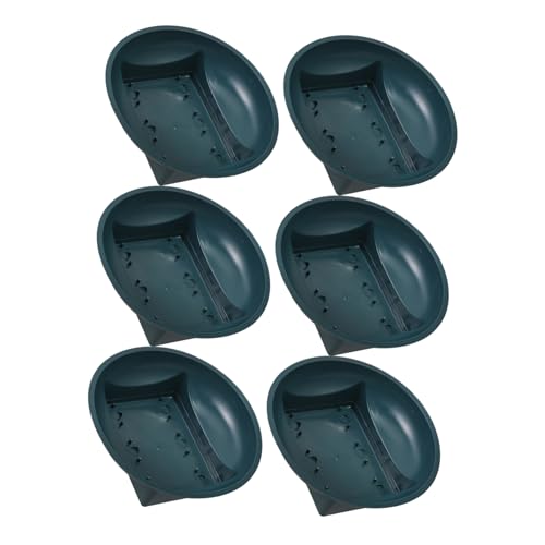 ibasenice 6 Pièces Pots de Fleurs Commémoratifs Ronds Vert pour Jardin Extérieur Cimetière Supports Arrangement Floral Stable Durable