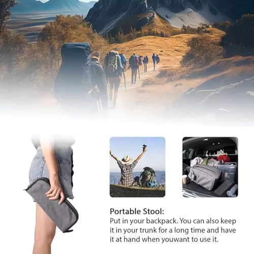 Image of OG Product Portable Folding Stool, Lightweight Compact Camping Chair Inch for Outdoor Hiking, Backpacking