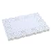 DECORA 9X6.5 Inch Rectangle White Paper Doilies for Birthday Party Wedding Tableware Decoration,Pack of 200