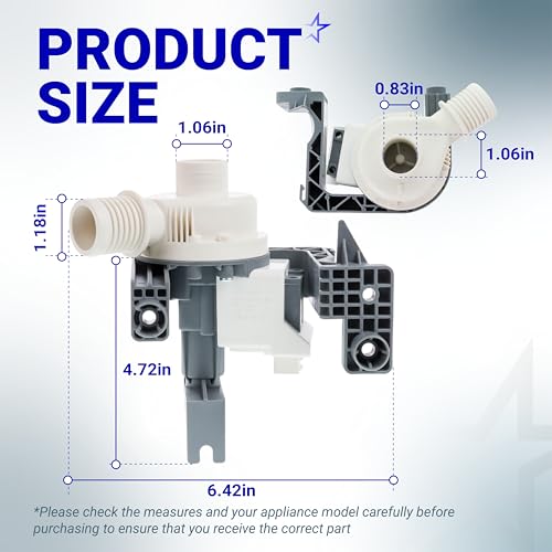 Image of [2026 version] BlueStars W11396717 Washer Drain Pump - Compatible with Whirlpool Kenmore Maytag Washing Machine WTW5100 - Replaces B25-3A04 W11263349 4960510 AP6974116 PS12731177 EAP12731177