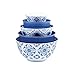 Multicolor Melamine Bowl Set with Lids 10-Piece (French Country)