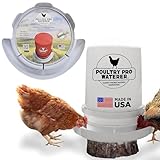 Poultry Pro Chicken Waterer - DIY Automatic Poultry Waterer 5 Gallon Bucket System for Poultry Coop, Hands...