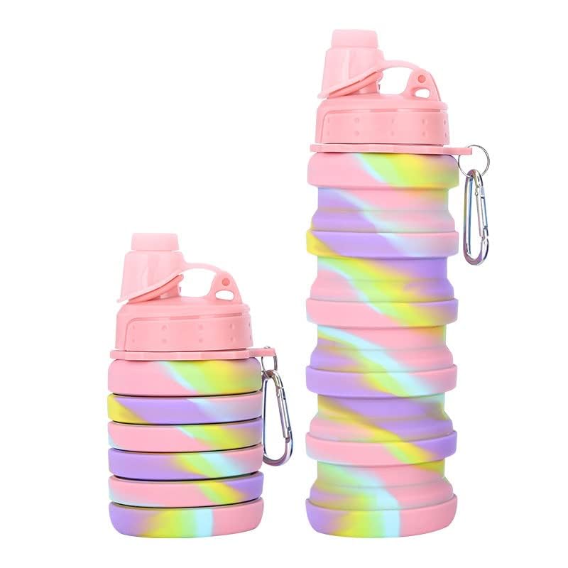 ZEUTER Classic Rainbow Collapsible Water Bottles Silicone Expandable Bottle Snap Hook Ideal For Men-Women & Kids 500ml Foldable Bottles Leak Proof Drink Used Camping Hiking Trekking Cycling (1 Pcs) (B0D5CNXWK4) Amazon Price History, Amazon Price Tracker