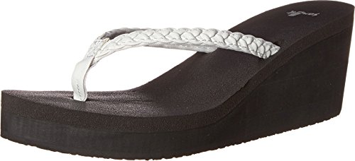 Sanuk Women's Yoga Braided Wedge Flip Flop