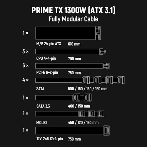 Image of Seasonic Prime TX-1300 | 1300W | 80+ Titanium| ATX 3.0 & PCIe 5.0 Ready| Full Modular | ATX Form Factor | Premium Japanese Capacitor | Nvidia RTX 30 /40 Super & AMD GPU Compatible (Ref. SSR-1300TR2)