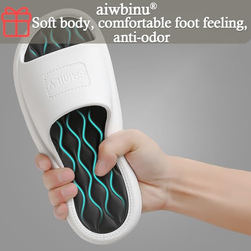 Men's and women's summer cloud slides/sandals with foot massage, soft and comfortable indoor/outdoor sandals/slides, bathroom non-slip sandals/slides,Father's Day gift2