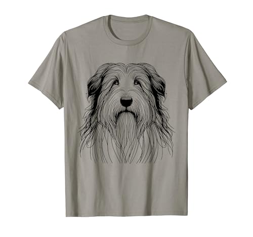 Impronta digitale cane - Bearded Collie Dad Mom Maglietta