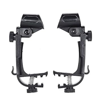 Radionics 2pcs Clamp Clip On Drum Rim Microphone Mic Mount Holder Adjustable Shockproof