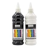 Botellas de 500 ml, resellables: las pinturas acrílicas de Sudor son adecuadas para artistas, artistas aficionados y usuarios múltiples, para pintar sobre bastidores y más. La convincente resistencia a la luz, la alta pigmentación y el brillo óptimo de los colores Surdor, garantizan imágenes de pintura acrílica impresionantes y excelentes resultados de pinturas acrílicas.