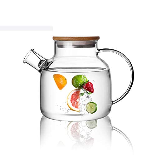 Buy CnGlass Glass Teapot Stovetop Safe,40.6oz Clear Teapots with