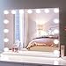 SONNI Hollywood Spiegel 58x46cm Schminkspiegel mit 3 Farbtemperatur Licht 15 LED Lampens, Groß Kosmetikspiegel mit Schminkspiegel mit Touch Steuerung und Speicherfunktion der Helligkeit